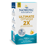 Nordic Naturals Ultimate Omega 2X, 2150 mg citrinų skonio – 120 kapsulių