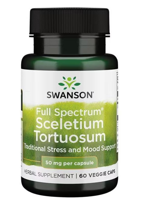 Swanson plataus spektro Sceletium Tortuosum, 50 mg – 60 kapsulių