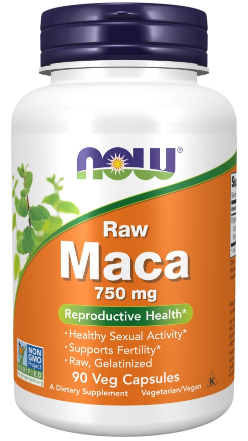 NOW Foods Maca 6:1 koncentratas, 750 mg RAW – 90 kapsulių