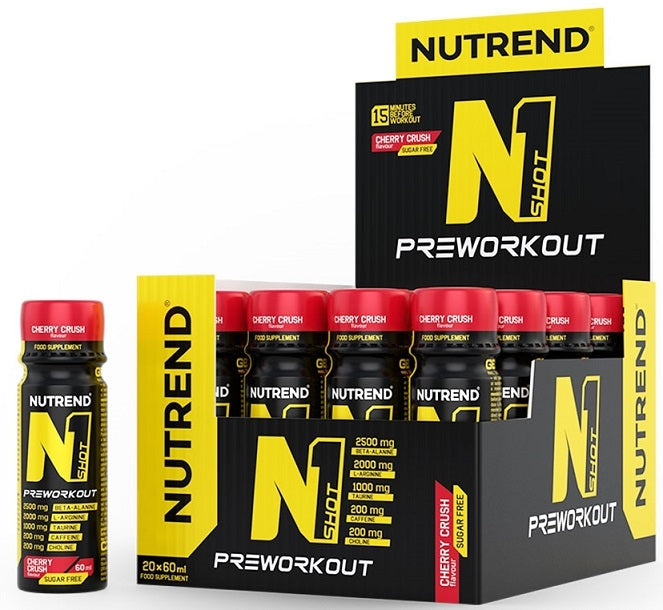 Nutrend N1 Shot, vyšnių skonio – 20 x 60 ml.
