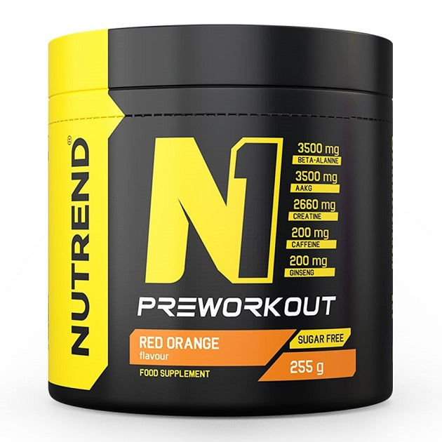 Nutrend N1 prieš treniruotę, raudonųjų apelsinų skonio – 255 g