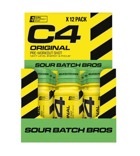 Cellucor C4 Original prieštreniruotinis gėrimas, rūgštus Batch Bros – 12 x 60 ml.