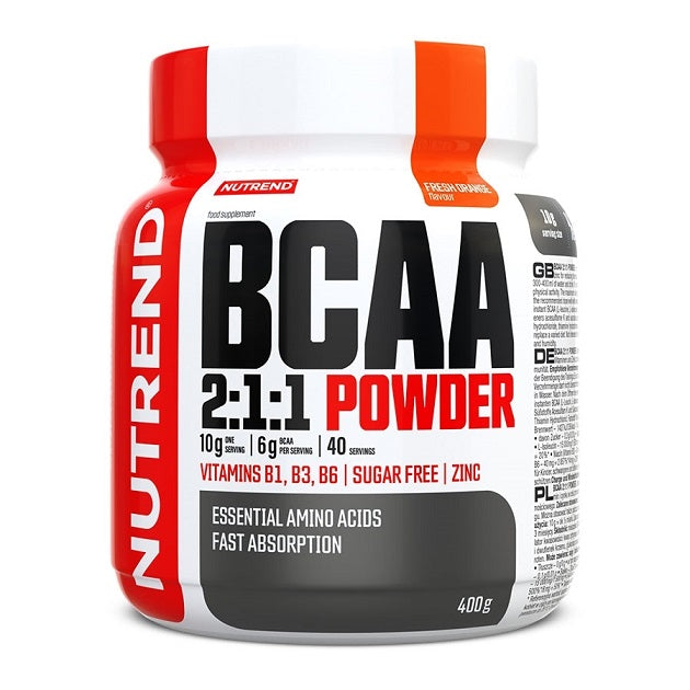 Nutrend BCAA 2:1:1 milteliai, šviežių apelsinų skonio - 400 g