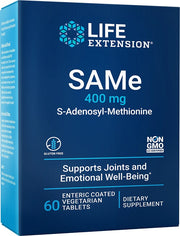 Life Extension SAMe S - adenozilmetioninas, 400 mg - 60 žarnyne tirpstančių tablečių