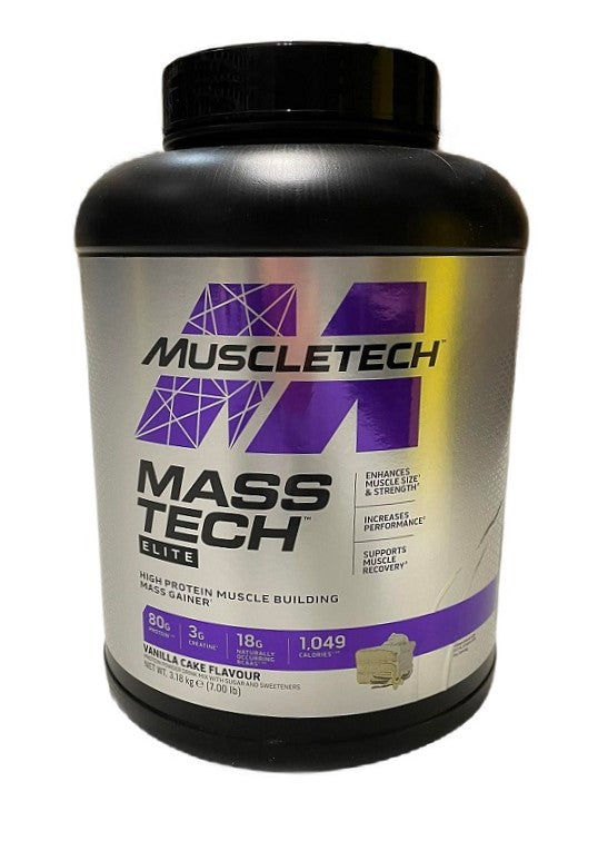 MuscleTech Mass - Tech Elite, vanilinis pyragas – 3180 g