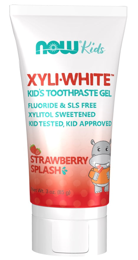 Produkto nuotrauka: NOW Foods XyliWhite Kids, braškė Splash - 85 g
