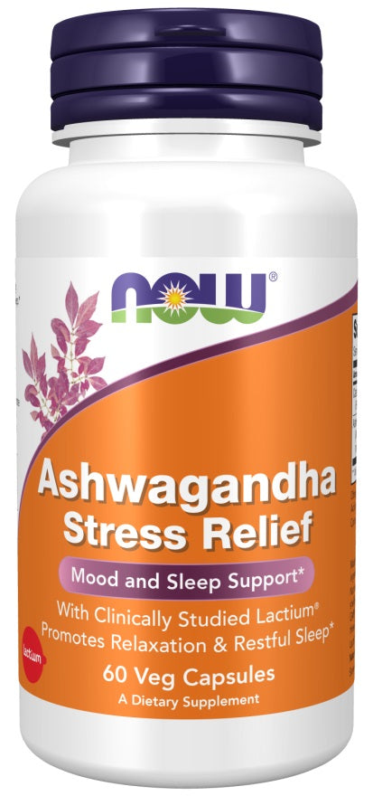 Produkto nuotrauka: NOW Foods Ashwagandha Stress Relief - 60 kapsulių