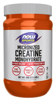 NOW Foods mikronizuotas kreatino monohidratas - 500 g