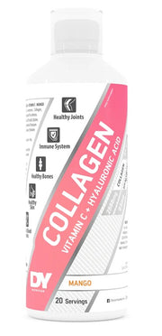 Dorian Yates skystas kolagenas + vitaminas C + hialurono rūgštis, mangas - 500 ml.