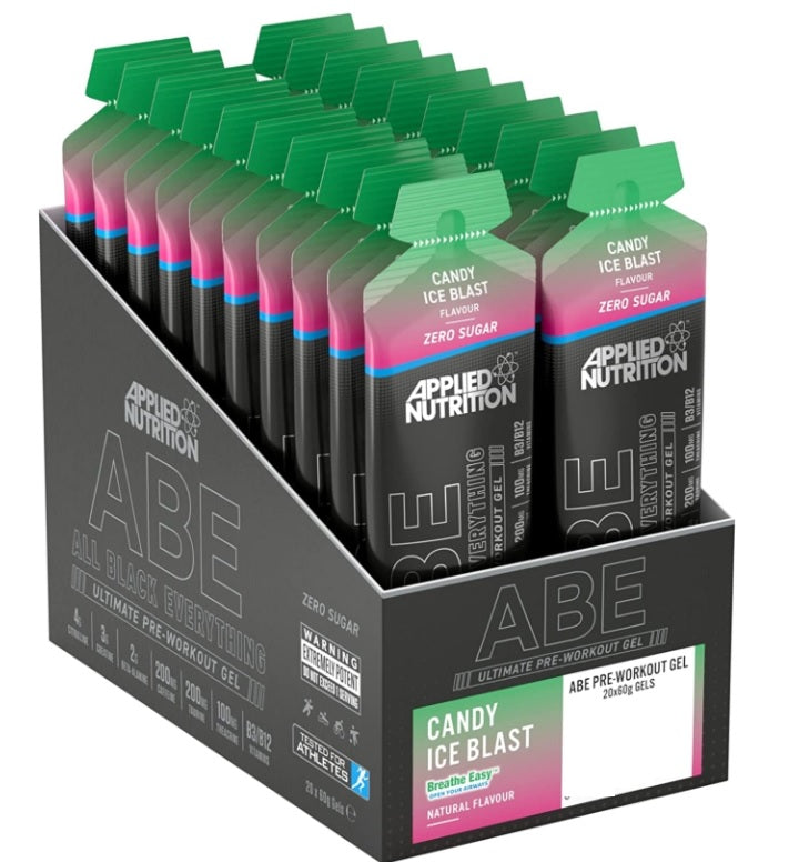 Applied Nutrition ABE – All Black Everything gelis, saldainių skonio ledai – 20 x 60 g
