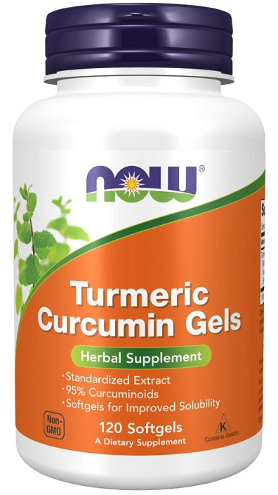 Produkto nuotrauka: NOW Foods Turmeric Curcumin - 120 minkštųjų kapsulių