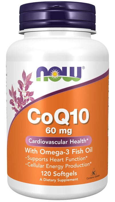 Produkto nuotrauka: NOW Foods CoQ10 with Omega-3, 60mg - 120 minkštųjų kapsulių