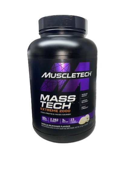 MuscleTech Mass - Tech Extreme 2000 vanilinis pieno kokteilis – 2720 g