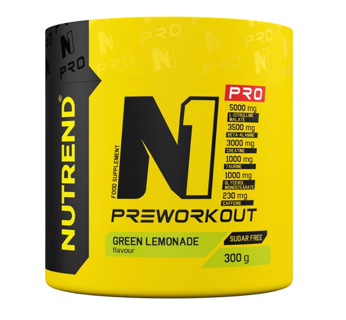 Nutrend N1 Pro prieš treniruotę, žaliasis limonadas - 300 g