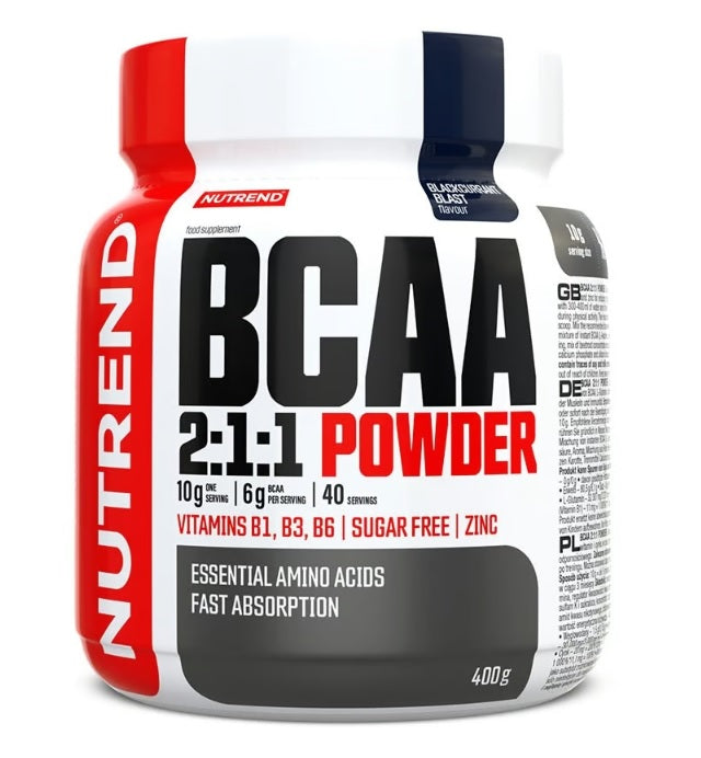 Nutrend BCAA 2:1:1 milteliai, juodųjų serbentų skonio - 400 g