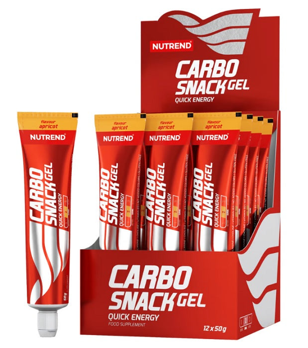 Nutrend Carbosnack tūbelė, abrikosų skonio - 12 x 50 g