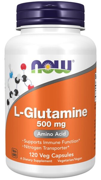 Produkto nuotrauka: NOW Foods L-Glutamine, 500mg - 120 kapsulių