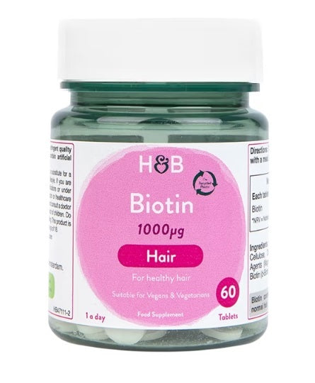Holland & Barrett biotinas, 1000 mcg – 60 tablečių