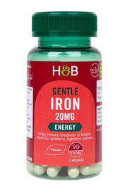 Holland & Barrett geležis, 20 mg – 90 kapsulių