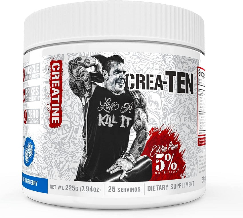 5% Nutrition mitybos Crea - TEN – legendinės serijos, mėlynųjų aviečių – 225 g