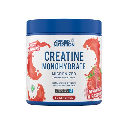 Applied Nutrition kreatino monohidratas, braškių ir aviečių skonio – 250 g