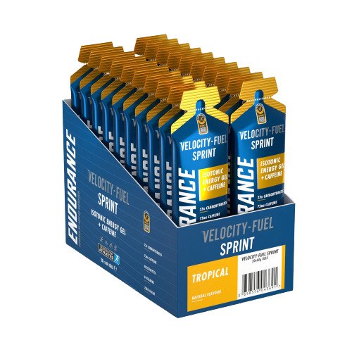 Applied Nutrition Endurance Sprint izotoninis energijos gelis su kofeinu, tropinis – 20 x 60 g