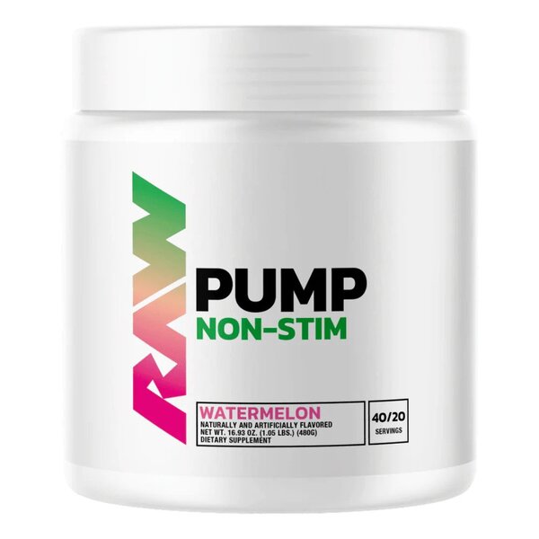 Raw Nutrition Pump nestimuliuojantis magnis, arbūzo skonio – 480 g