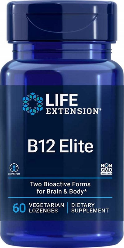 Life Extension B12 Elite – 60 vegetariškų pastilių