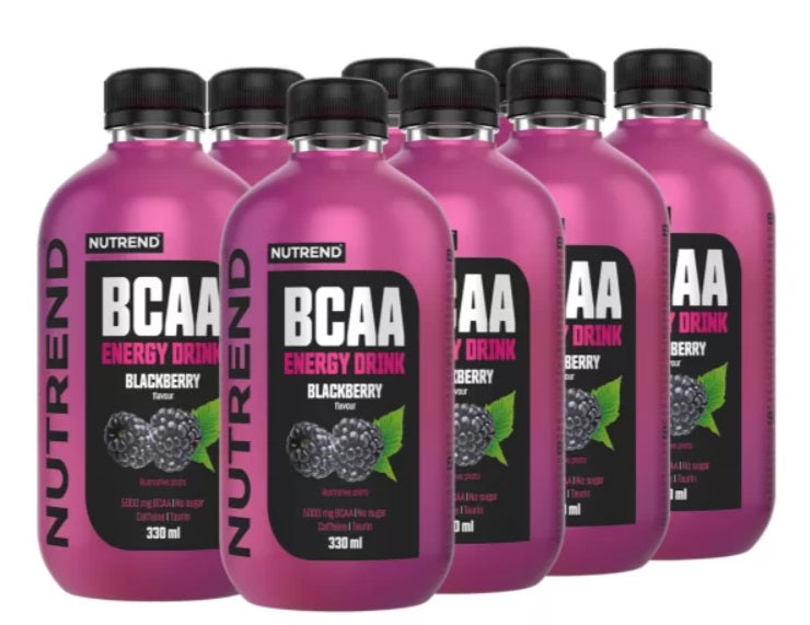 Nutrend BCAA energinis gėrimas, gervuogių skonio – 8 x 330 ml.