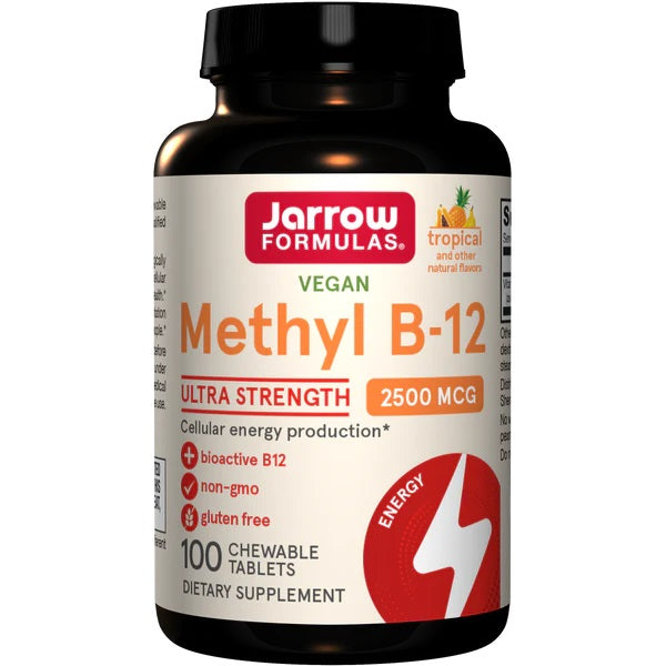 Jarrow Formulas Methyl B - 12, 2500mcg (tropinis) - 100 kramtomųjų tablečių