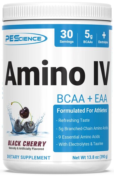 PEScience Amino IV, juodųjų vyšnių - 390 g