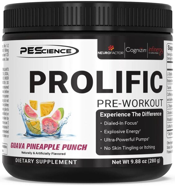 PEScience Prolific, gvajavos ir ananasų punšas - 280 g