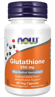 NOW Foods Glutationas, 250 mg - 60 kapsulių