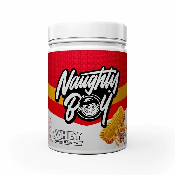 Naughty Boy Advanced Whey, karamelės sausainis – 900 g