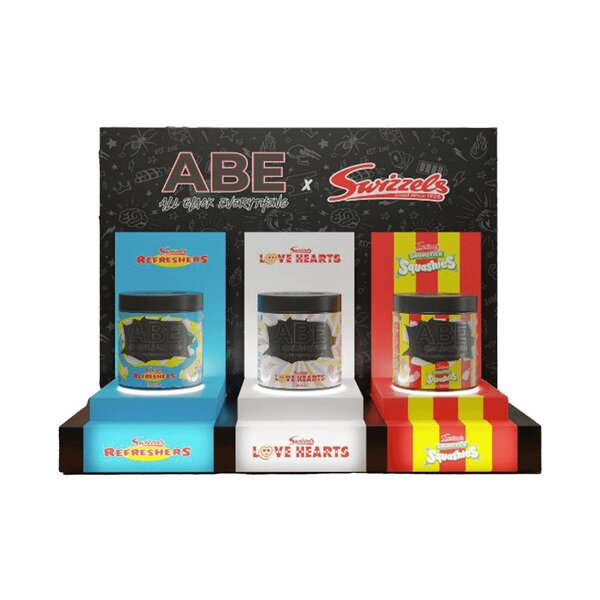 Applied Nutrition ABE & Swizzels stalviršio vitrina