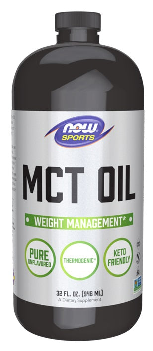 NOW Foods MCT aliejus, grynas skystis – 946 ml.