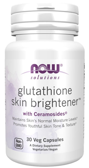 Produkto nuotrauka: NOW Foods Glutathione Skin Brightener with Ceramosides - 30 kapsulių