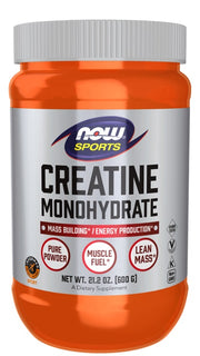 NOW Foods kreatino monohidratas, gryni milteliai - 600 g