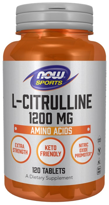 Produkto nuotrauka: NOW Foods L-Citrulline, 1200mg Extra Strength - 120 tablečių