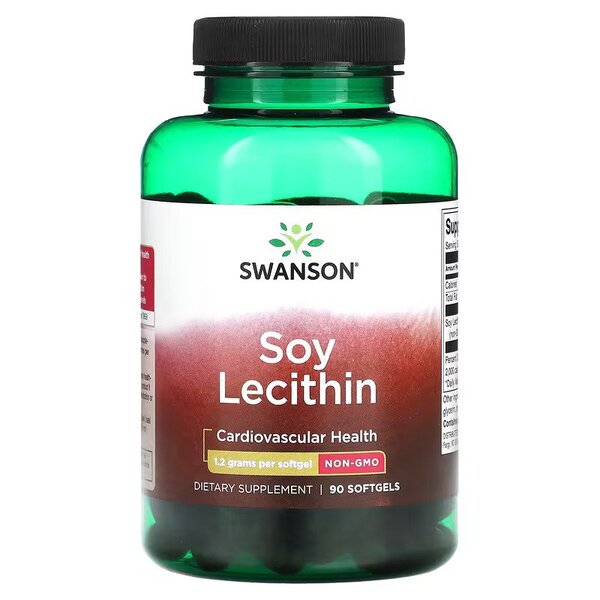 Swanson sojų lecitinas, 1200 mg – 90 kapsulių