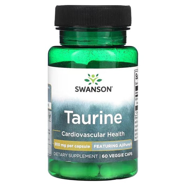 Swanson taurinas, 500 mg – 60 kapsulių