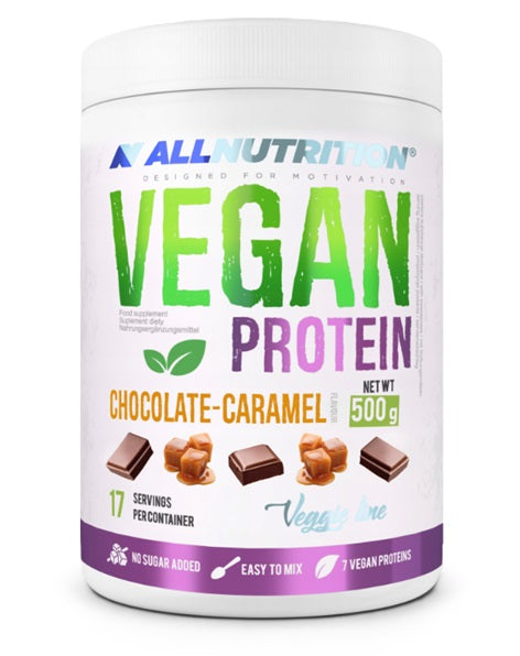 Allnutrition baltymai su šokolado ir karamelės skonio priedais – 500 g