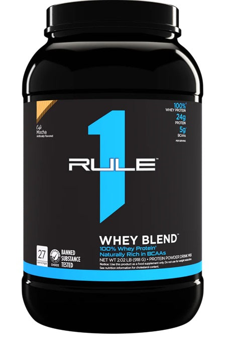 Rule One R1 išrūgų mišinys, Cafe Mocha – 918 g