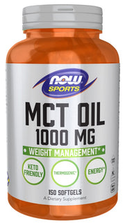 Produkto nuotrauka: NOW Foods MCT Oil, 1000mg - 150 minkštųjų kapsulių