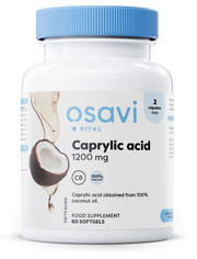 Produkto nuotrauka: Osavi Caprylic Acid, 1200mg - 60 minkštųjų kapsulių
