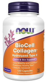NOW Foods BioCell kolagenas hidrolizuotas II tipo - 120 kapsulių