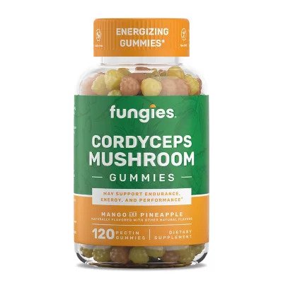 Fungies Grybai Kordicepso grybų gumos, mango ir ananasų gumos – 120 gumų