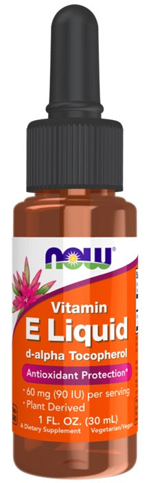 NOW Foods vitamino E skystis – 30 ml.