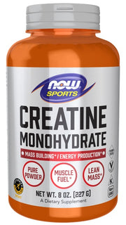 NOW Foods kreatino monohidratas, gryni milteliai - 227 g