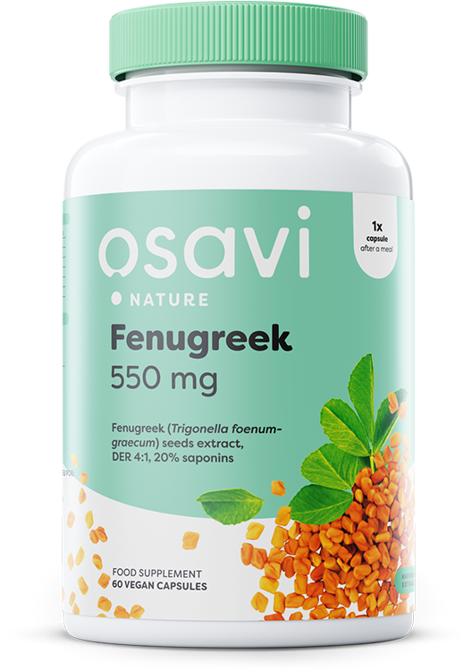 Produkto nuotrauka: Osavi Fenugreek, 550mg - 60 kapsulių